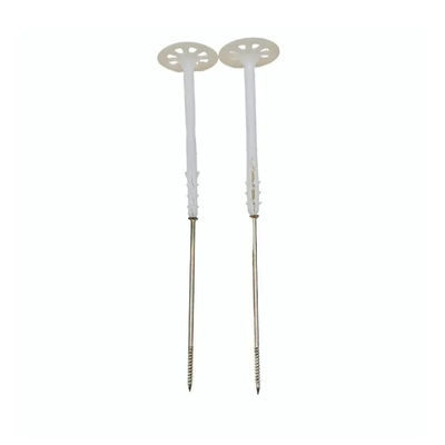 White Plastic Anchor Insulation Hammer In Installation For House Wall With Weather Resistance