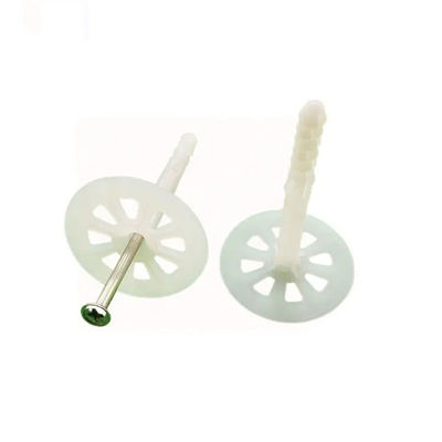 50mm White Plastic Heat Plastic Insulation Fastener Anchor With Weather And Heat Resistance