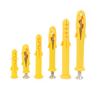 Red Yellow Nylon Expansion Anchor for Construction Projects - Weather Corrosion Resistant