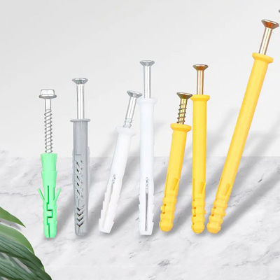 Heavy Duty Nylon Wall Expansion Screw Anchor For Wall / Ceiling Mounting