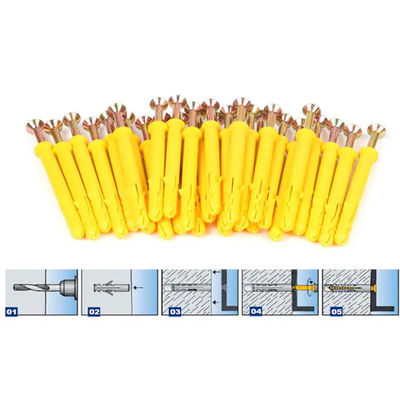 Common Standards Plastic Anchor Screw With Weather Resistance For Wall or Ceiling Fixing