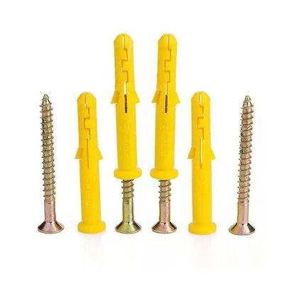 Concrete Brick Nylon Expansion Anchor Weather Resistant Red / Yellow For Wall or Ceiling Objects