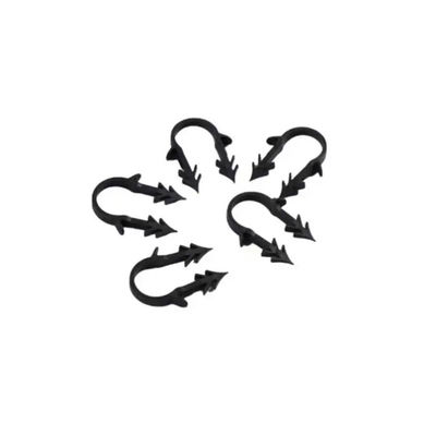 Self Adhesive Black Underfloor Heating Pipe Clips Water Resistant For Various Surfaces.