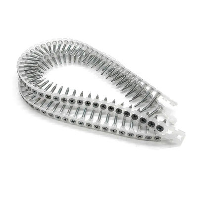 Strength Coarse Thread Carbon Steel Drywall Chain Belt Screw With Phillips Drive For Standard Guns
