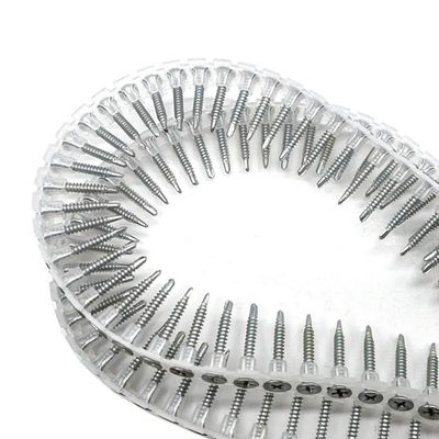 Strength Coarse Thread Carbon Steel Drywall Chain Belt Screw With Phillips Drive For Standard Guns