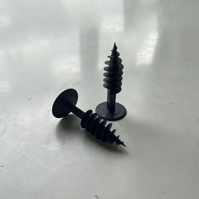Black Heat Resistance And Corrosion Protection Plastic Insulation Anchors / Insulation Fasteners