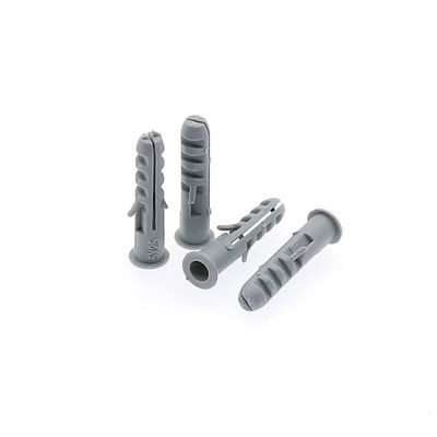 Load Capacity Plastic Expansion Anchor Screw Weather Resistant With Inner Nail Concrete Wall Plugs