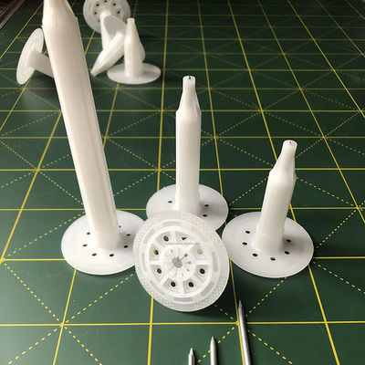 Customizable White Spiral Shank Insulation Anchor For Securely Attaching Boards To Walls