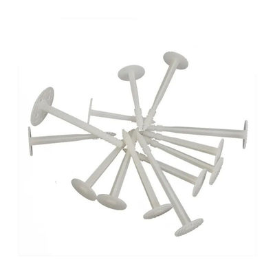 White PE/PP Plastic Wall Insulation Anchors For House Wall Installation Weather Resistance