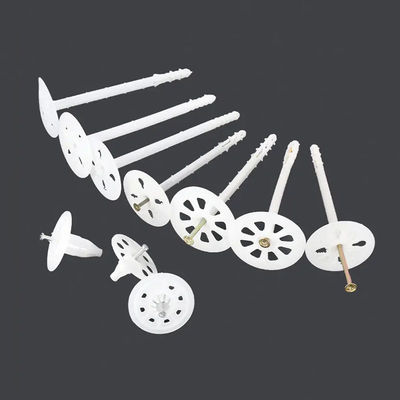 White PE / PP Plastic Anchor Insulation Fixings For Weather And Corrosion Resistant House Wall Protection