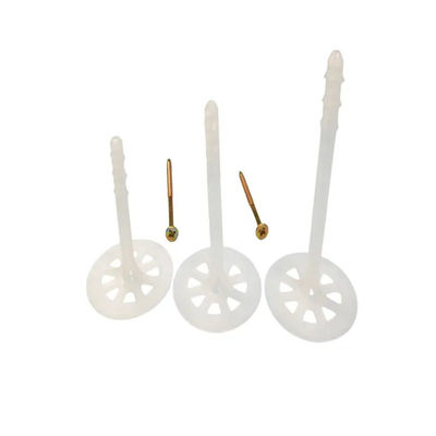 White Plastic Insulation Anchor With Corrosion Resistance 50mm Head Diameter For Building Walls